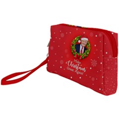 Make Christmas Great Again With Trump Face Maga Wristlet Pouch Bag (small) by snek