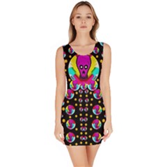 Skull With Many Friends Bodycon Dress by pepitasart