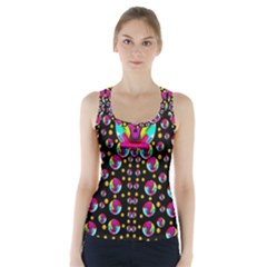 Skull With Many Friends Racer Back Sports Top by pepitasart