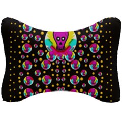 Skull With Many Friends Seat Head Rest Cushion by pepitasart