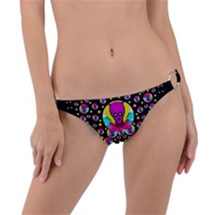 Skull With Many Friends Ring Detail Bikini Bottom