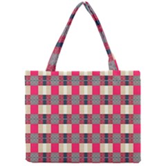 Background Texture Plaid Red Mini Tote Bag by HermanTelo