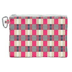 Background Texture Plaid Red Canvas Cosmetic Bag (xl) by HermanTelo