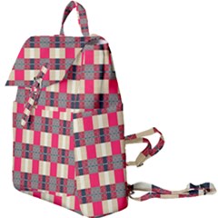 Background Texture Plaid Red Buckle Everyday Backpack by HermanTelo