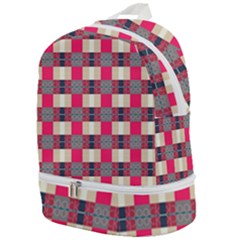 Background Texture Plaid Red Zip Bottom Backpack by HermanTelo