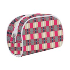 Background Texture Plaid Red Makeup Case (small)