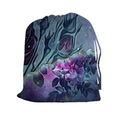 Decorative Floral Design Drawstring Pouch (2xl) by FantasyWorld7