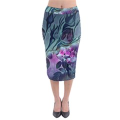 Decorative Floral Design Midi Pencil Skirt by FantasyWorld7