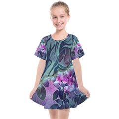 Decorative Floral Design Kids  Smock Dress by FantasyWorld7