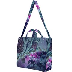 Decorative Floral Design Square Shoulder Tote Bag by FantasyWorld7