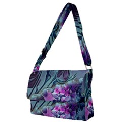 Decorative Floral Design Full Print Messenger Bag (l)