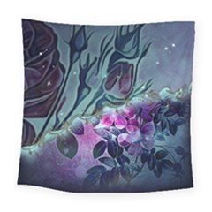 Decorative Floral Design Square Tapestry (large) by FantasyWorld7