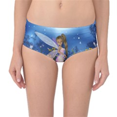 Little Fairy In The Night Mid-waist Bikini Bottoms by FantasyWorld7