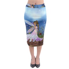 Little Fairy In The Night Midi Pencil Skirt by FantasyWorld7