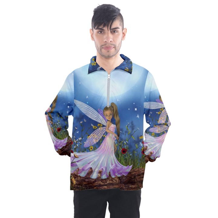 Little Fairy In The Night Men s Half Zip Pullover