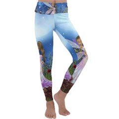 Little Fairy In The Night Kids  Lightweight Velour Classic Yoga Leggings by FantasyWorld7