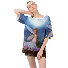 Little Fairy In The Night Oversized Chiffon Top by FantasyWorld7