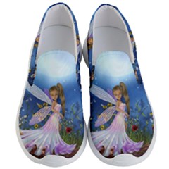 Little Fairy In The Night Men s Lightweight Slip Ons by FantasyWorld7