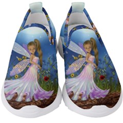 Little Fairy In The Night Kids  Slip On Sneakers by FantasyWorld7