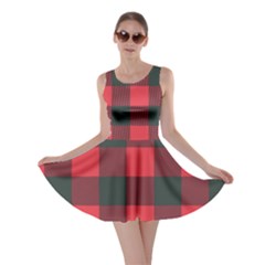 Canadian Lumberjack Red And Black Plaid Canada Skater Dress by snek