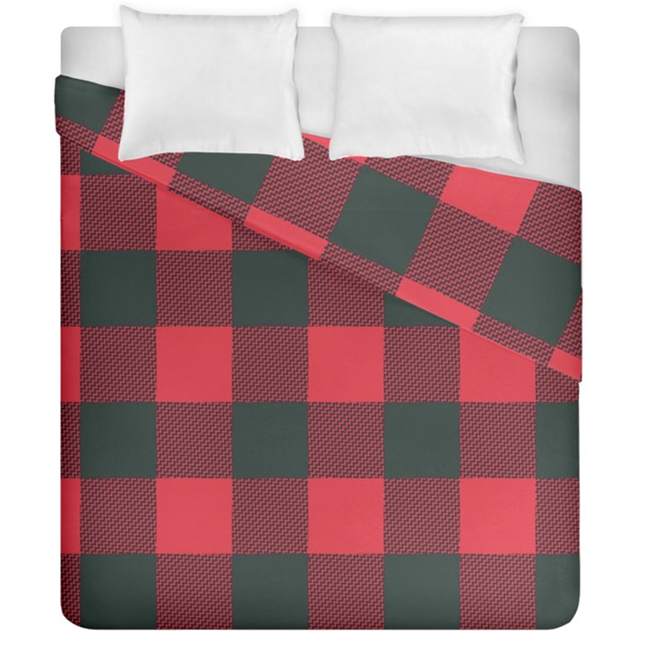 Canadian Lumberjack red and black plaid Canada Duvet Cover Double Side (California King Size)