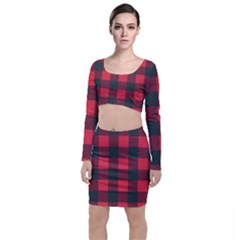 Canadian Lumberjack Red And Black Plaid Canada Top And Skirt Sets by snek