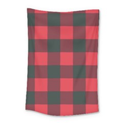 Canadian Lumberjack Red And Black Plaid Canada Small Tapestry by snek