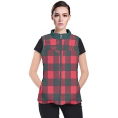 Canadian Lumberjack Red And Black Plaid Canada Women s Puffer Vest by snek