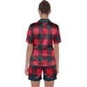 Canadian Lumberjack red and black plaid Canada Satin Short Sleeve Pyjamas Set View2