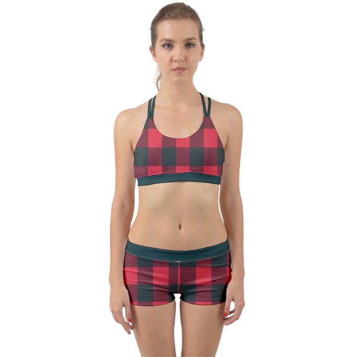 Canadian Lumberjack red and black plaid Canada Back Web Gym Set