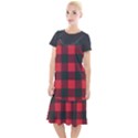 Canadian Lumberjack red and black plaid Canada Camis Fishtail Dress View1