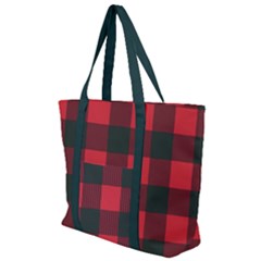 Canadian Lumberjack Red And Black Plaid Canada Zip Up Canvas Bag by snek