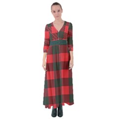 Canadian Lumberjack Red And Black Plaid Canada Button Up Maxi Dress by snek