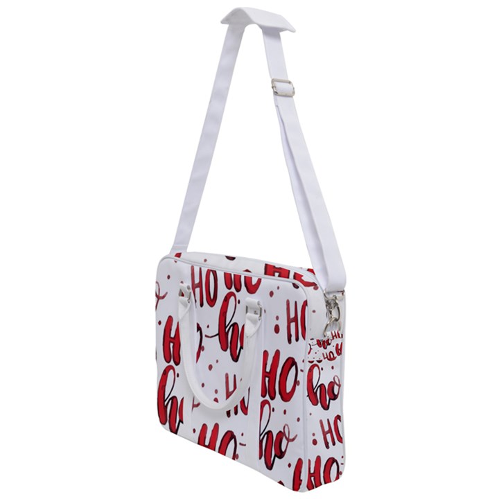 Christmas Watercolor hohoho red handdrawn holiday organic and naive pattern Cross Body Office Bag