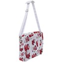 Christmas Watercolor hohoho red handdrawn holiday organic and naive pattern Cross Body Office Bag View2