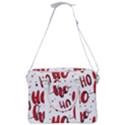 Christmas Watercolor hohoho red handdrawn holiday organic and naive pattern Cross Body Office Bag View3