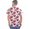 Christmas Watercolor hohoho red handdrawn holiday organic and naive pattern Men s V-Neck Scrub Top View2