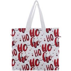 Christmas Watercolor Hohoho Red Handdrawn Holiday Organic And Naive Pattern Canvas Travel Bag by genx