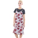 Christmas Watercolor hohoho red handdrawn holiday organic and naive pattern Camis Fishtail Dress View1