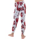 Christmas Watercolor hohoho red handdrawn holiday organic and naive pattern Kids  Lightweight Velour Leggings View4