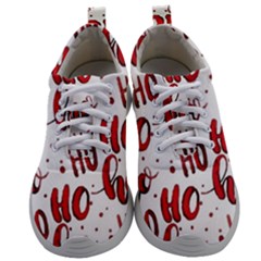 Christmas Watercolor Hohoho Red Handdrawn Holiday Organic And Naive Pattern Mens Athletic Shoes by genx