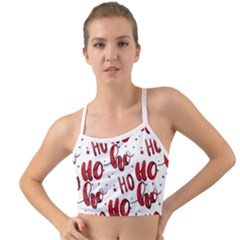 Christmas Watercolor Hohoho Red Handdrawn Holiday Organic And Naive Pattern Mini Tank Bikini Top by genx