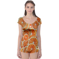 Oranges Background Texture Pattern Boyleg Leotard 