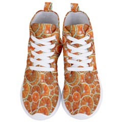 Oranges Background Texture Pattern Women s Lightweight High Top Sneakers