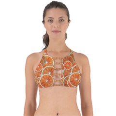 Oranges Background Texture Pattern Perfectly Cut Out Bikini Top