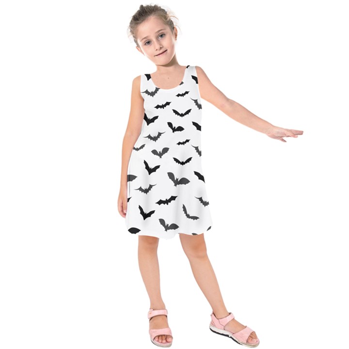 Bats Pattern Kids  Sleeveless Dress