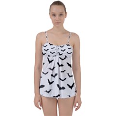 Bats Pattern Babydoll Tankini Set by Sobalvarro