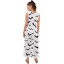 Bats Pattern V-Neck Chiffon Maxi Dress View2