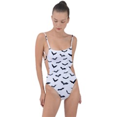 Bats Pattern Tie Strap One Piece Swimsuit by Sobalvarro