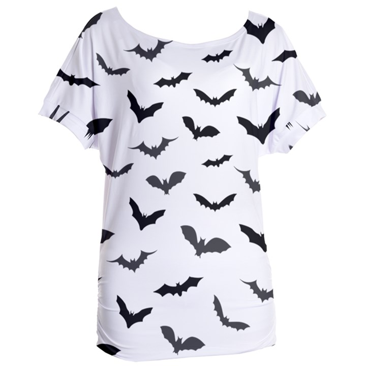 Bats Pattern Women s Oversized Tee